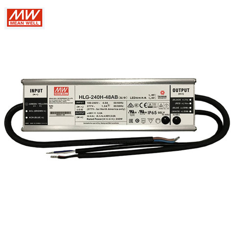 Meanwell-fuente de alimentación HLG-240H-48B/AB, 240W, 48V, resistente al agua IP67, para 2 uds., placa cuántica, 120W, LM301H/B, controlador Led regulable para interior ► Foto 1/6