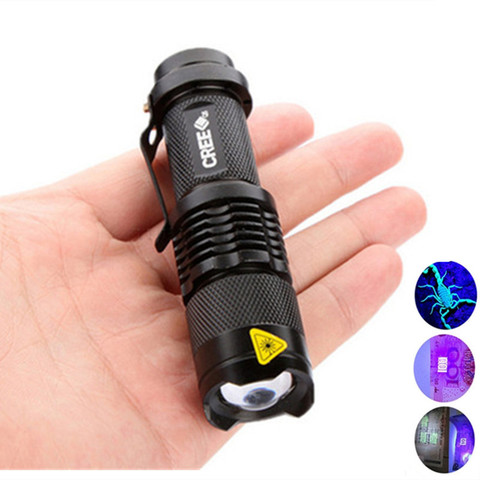 Linterna ultravioleta para detección de orina de mascotas, luz UV superbrillante con zoom de 395nm, Q5, LED UV, potente, 10w ► Foto 1/6