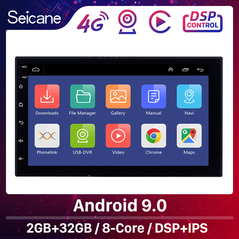 Seicane 2Din Android 8,1 coche Radio Estéreo reproductor Multimedia GPS Navi Universal para TOYOTA Nissan Kia RAV4 FJ CRUISER ALPHARD ► Foto 1/6