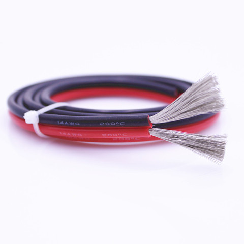 Cable de silicona blando, paralelo, rojo y negro, 12AWG14AWG, 16AWG18awg20AWG, resistente al calor, 200 °, resistente al frío, 60 ° ► Foto 1/6