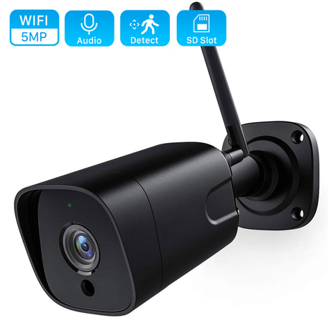 Cámara IP inalámbrica tipo bala para exteriores, cámara de seguridad de vigilancia Onvif con audio bidireccional, 5MP, 1080P, HD, 2MP, visión nocturna por IR, ► Foto 1/6