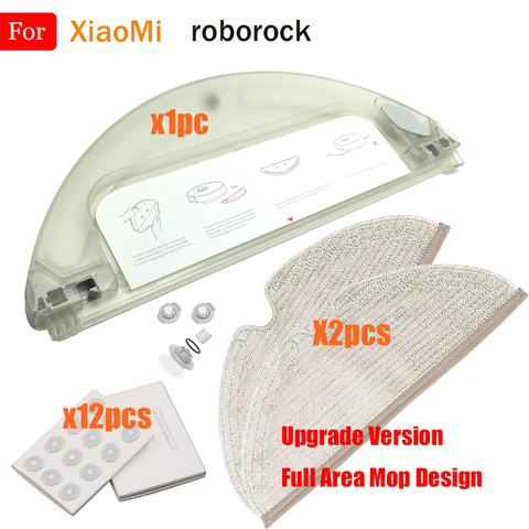 Filtro de tanque de agua partes para XiaoMi Roborock S50 S51 S52 S55 T60 T61 E20 E25 E35 C10 T4 T6 tanque de agua paño de mopa trapos Accesorios ► Foto 1/6