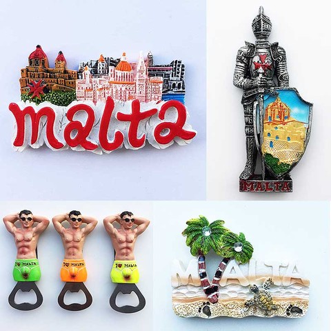 Malta-imanes de recuerdo para nevera, pegatinas magnéticas para hombre, abridor de botellas, armadura Samurai, imanes para nevera, adornos para manualidades decorativas ► Foto 1/6