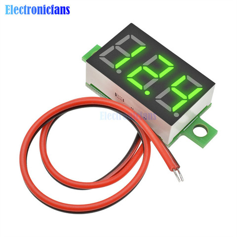 Voltímetro Digital Mini LED de 0,36 pulgadas medidor de voltaje de Panel verde CC 4,7 ~ 32V voltímetro de ajuste de pantalla de 3 dígitos ► Foto 1/1