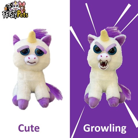 Feisty Pets toys, peluche de peluche, animal enojado, muñeco de regalo, unicornio ► Foto 1/6