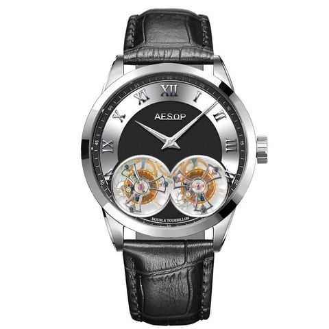 GUANQIN hombre reloj Tourbillon automático esqueleto reloj mecánico deporte impermeable reloj automático reloj masculino ► Foto 1/3