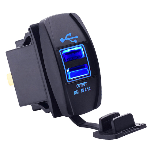 Cargador USB Universal para coche y motocicleta, 3,1a, LED, impermeable, toma de corriente, accesorios de reacondicionamiento automático, 12-24V ► Foto 1/5