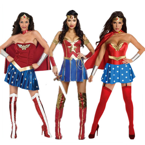 Disfraz de superhéroe para mujer, disfraz de wonder Woman, super girl, diancosplay, traje para Halloween ► Foto 1/6
