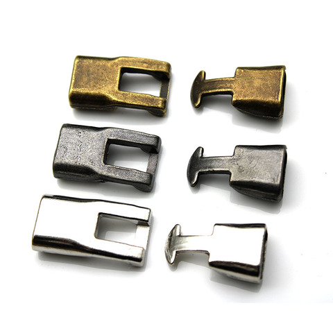 10 Unidades plata antigua pulseras corchetes Ganchos para 4.5*10mm Cordón de cuero plano pulseras Conectores para DIY joyería z454 ► Foto 1/2
