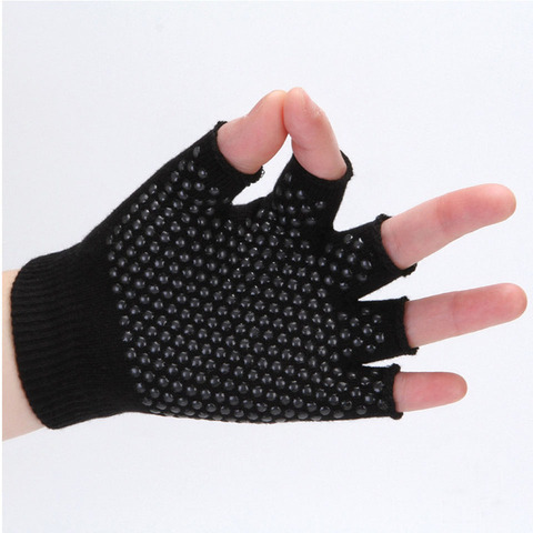 Loogdeel-guantes deportivos de Yoga para hombre y mujer, antideslizantes, para entrenamiento, culturismo, medio Protector de mano y dedos ► Foto 1/6