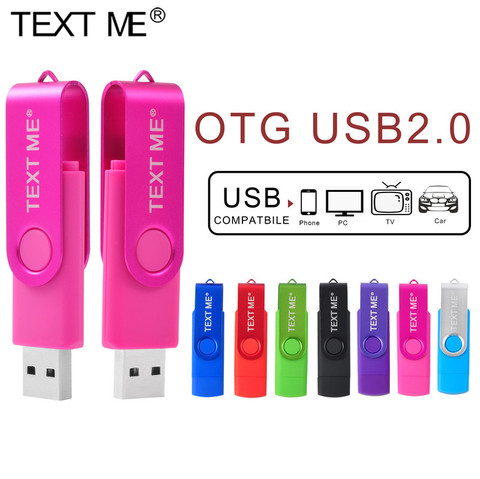 TEXT ME-unidad Flash USB tipo OTG c, Pendrive 3 en 1 de 64GB, 16GB, 32GB, 4GB, 8GB, para ordenador/teléfono Android ► Foto 1/6