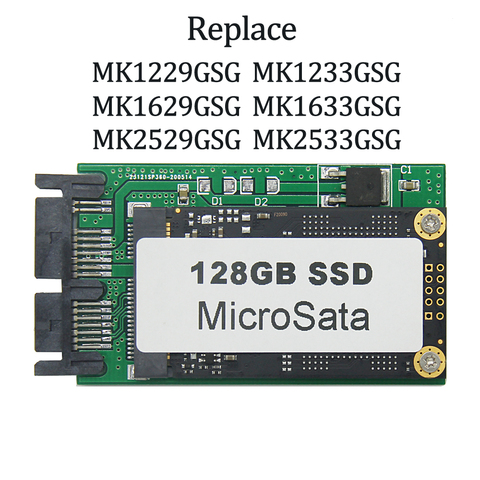 128GB 256GB 512G MicroSata SSD para HP 2740p 2730p 2540p IBM x300 x301 T400S T410S reemplazar MK1229GSG MK1629GSG MK2529GSG 1,8 