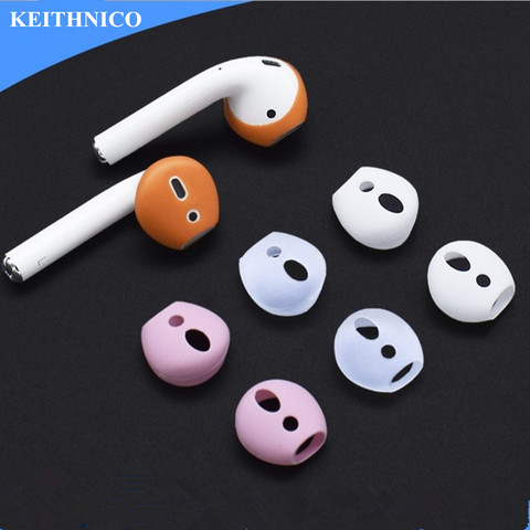 4 pares de cubiertas para las orejas de silicona, repuesto para AirPods 1 y 2, antideslizantes, auriculares ► Foto 1/6