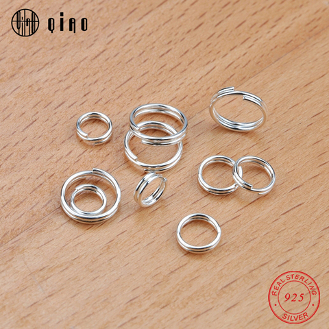 10 unids/pack 5mm 6mm 8mm 925mm doble de plata esterlina anillos de salto abierto anillos de Split para hacer llaveros y pulsera resultados de la joyería ► Foto 1/6