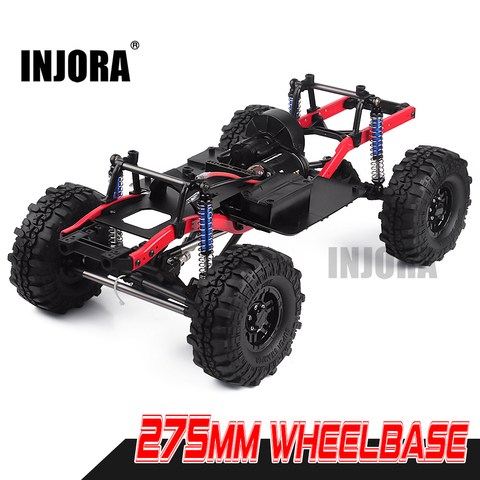 INJORA RC Car 275mm Base de ejes chasis montado con ruedas para 1/10 RC Crawler Car SCX10 D90 TF2 MST ► Foto 1/6