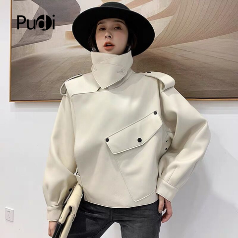 PUDI-Chaqueta de piel de oveja auténtica para mujer, abrigo cálido de invierno, de piel auténtica, CT936 ► Foto 1/6