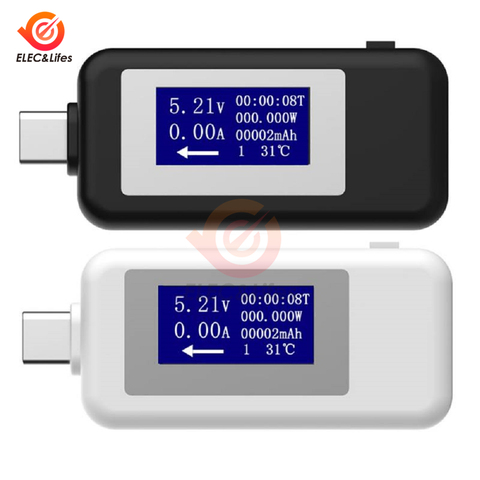 Medidor de voltaje de corriente Digital LCD, amperímetro de sincronización, Cargador USB, medidor de capacidad médica, indicador de potencia, 4-30V DC USB tipo C ► Foto 1/6