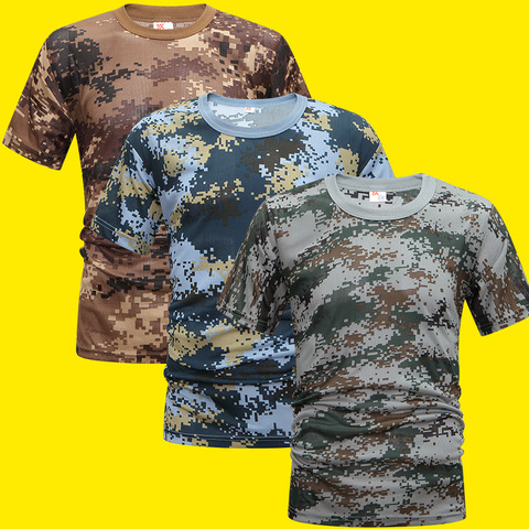 Camiseta táctica de camuflaje militar para hombre y mujer, ropa de entrenamiento de manga corta de secado rápido, camisa de combate de malla, 3XL, 2022 ► Foto 1/1