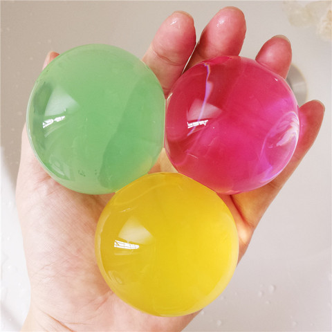 50/100 unids/lote grandes de hidrogel en forma de perla grande de 3-4cm de cristal bolas de agua para tierra barro crecer bola boda creciente bombillas ► Foto 1/4