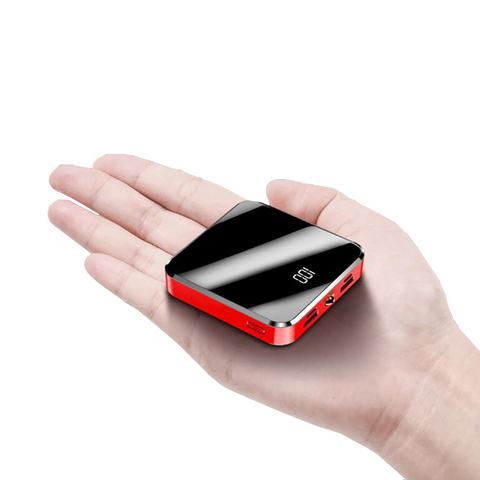 Mini banco de energía 20000mah espejo pantalla portátil cargador Poverbank batería externa paquete para iphone Samsung xiaomi teléfonos ► Foto 1/5
