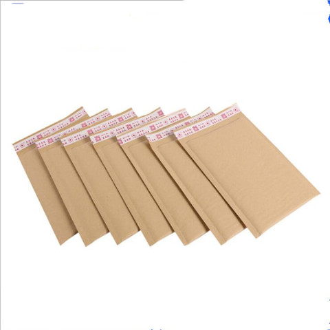 Sobres acolchados de burbuja de papel Kraft Natural, sobres acolchados de envío con bolsa de correo de burbujas, 10 Uds. ► Foto 1/6