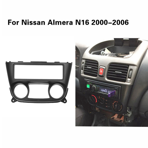 Fascia de Radio de coche 1 Din para Nissan Almera N16 2013-2022, marco de 1 din, Kit de embellecedor de Panel para estéreo y DVD, marco de salpicadero envolvente ► Foto 1/6