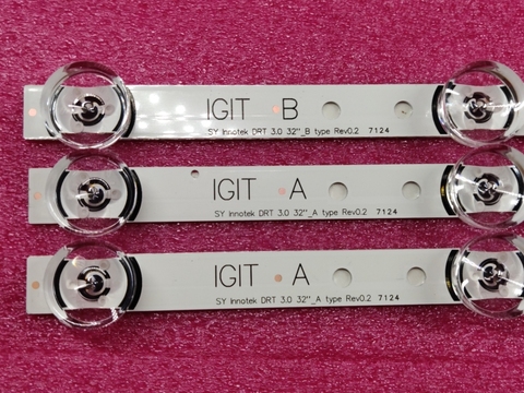 3 x tira de LED para iluminación trasera para LG 32 