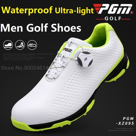 Pgm-zapatos de Golf para hombre, zapatillas deportivas impermeables, con pomos, hebilla, zapatos de malla, transpirables, resistentes al deslizamiento, para exteriores ► Foto 1/6