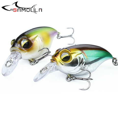 Crankbait-señuelo de Pesca con pesas de 48mm/8g, aparejo de Pesca de lubina, Pesca holográfica, señuelos de agua salada, señuelo de arrastre, manivela ► Foto 1/6