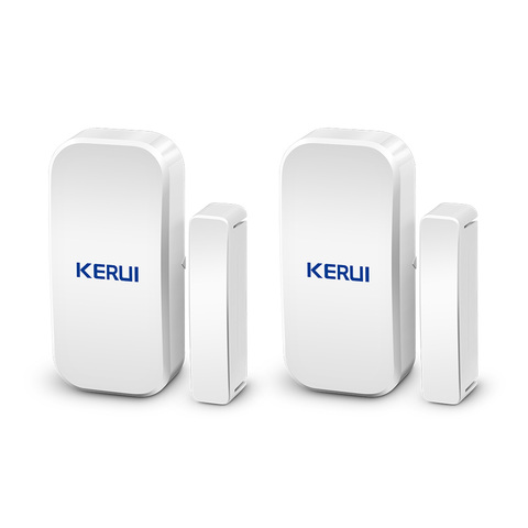 Kerui 2 piezas de puerta inalámbrico magnético Detector de Gap Sensor 433 MHz para el hogar sistema de alarma de seguridad teclado táctil ► Foto 1/1