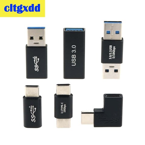 2pcs USB 3,1 de 3,0 tipo C macho a hembra USB-C USB3.0 convertidor adaptador para teléfono portátil para Samsung Huawei Xiaomi ► Foto 1/6