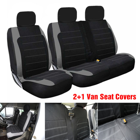 Funda para cojín de asiento Universal para coche, 2 + 1, a prueba de polvo, para Ford Transit, personalizada, para Renault Master, Vauxhall ► Foto 1/6