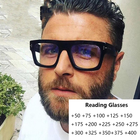 Gafas de lectura cuadradas de gran tamaño Unisex, mujeres y hombres, lupa óptica, diseñador de marca de lujo, gafas Lesebrille ► Foto 1/6