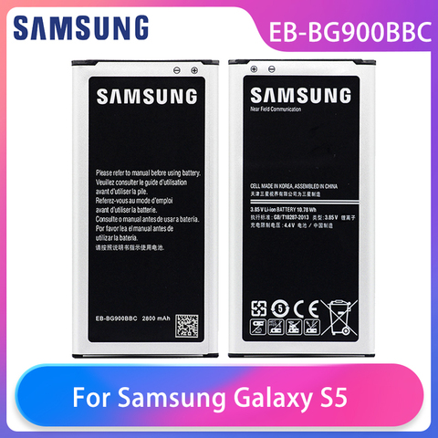 Original Samsung Galaxy S5 G900S G900F G9008V 9006v 9008W 9006W batería de teléfono EB-BG900BBC EB-BG900BBE 2800mAh con NFC ► Foto 1/4