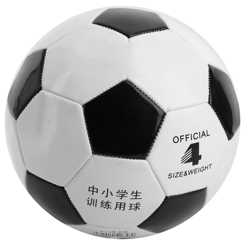 Balón de fútbol blanco y negro talla 4, portería de fútbol de PVC, pelota de entrenamiento de partido de equipo, para adultos, estudiantes y niños ► Foto 1/6