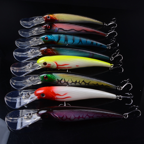 Señuelos de Pesca de gran pececillo, 8 Uds., 16,5 cm, 28g, cebo Artificial de lubina de mar profundo, Wobbler, Crankbait, cebo para nadar, ojos 3D de buceo ► Foto 1/6