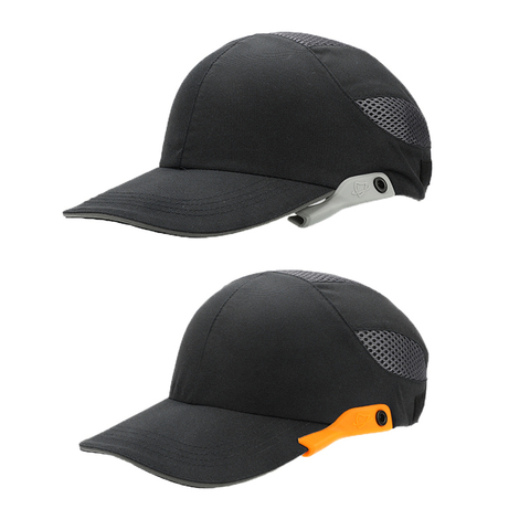 Sombrero de seguridad para el trabajo, gorra con rayas reflectantes, ligero y transpirable, casco para la cabeza, color negro ► Foto 1/6