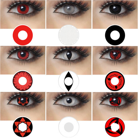 MAGISTER-lentes de contacto para Halloween 2 unidades/PAR, lentes blandas desechables anuales, lentillas de colores para Cosplay, Ojos de Anime ► Foto 1/6