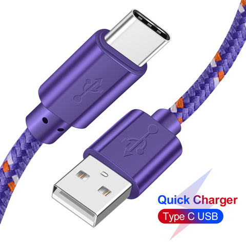 Cable USB tipo C para móvil, Cable de datos de carga rápida tipo C para xiaomi redmi k20 pro, 1M, 2M, 3M, Samsung, Huawei ► Foto 1/6