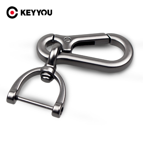 KEYYOU-Llavero de coche plateado y negro, llaveros automáticos, accesorios de Interior, regalo creativo para Estilismo de coche ► Foto 1/4