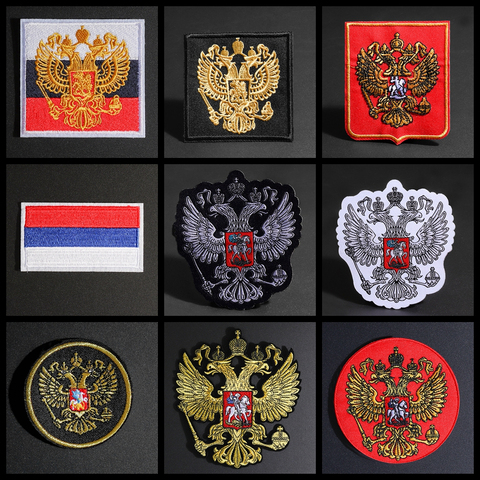 Parche con emblema nacional de la bandera rusa para piloto, diferentes estilos, tira de policía militar rusa, insignia de soldado del ejército ► Foto 1/6