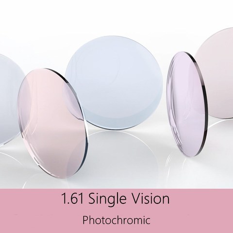 Lente de visión única fotocromática, lentes ópticas SPH de rango-1,61 ~ 8,00 Max CLY-6,00, color rosa o azul o púrpura, 6,00 ► Foto 1/5