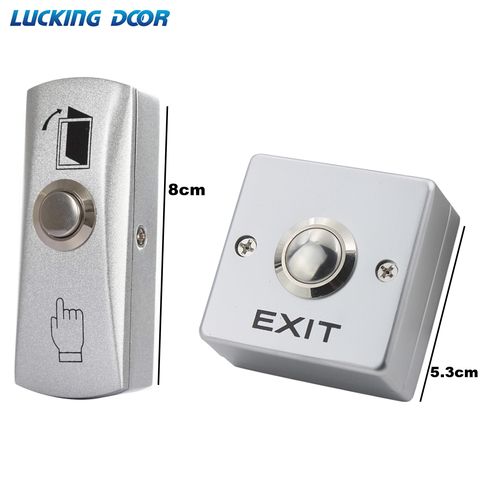 Botón de salida de puerta de aleación de Zinc, interruptor para sistema de Control de acceso de puerta, liberador de puerta ► Foto 1/6
