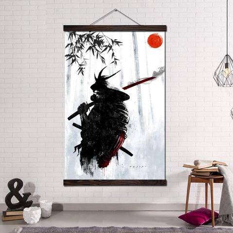 Carteles e impresiones de Samurai japonés, pintura en lienzo, cuadros artísticos de pared para sala de estar, arte de pared moderno, decoración del hogar ► Foto 1/6