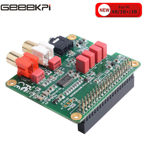 GeeekPi-Placa de expansión Raspberry Pi 4 Modelo B DAC, módulo de Audio HIFI PCM5122, para Raspberry Pi 4B/3B +/3B/2B ► Foto 1/6