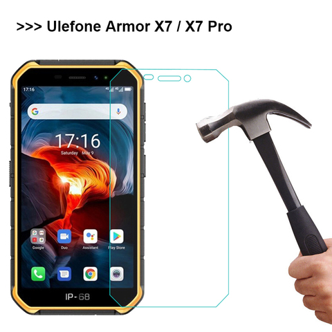 Protector de pantalla de vidrio templado para Ulefone Armor X7, Protector de pantalla 100%, Original, película frontal, 2 uds. ► Foto 1/6