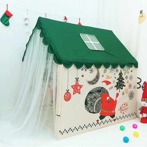 Tienda de campaña portátil de gran espacio para niños, carpas tipi, casa de juegos de Navidad, juguetes, regalo para decoración de habitación ► Foto 1/6