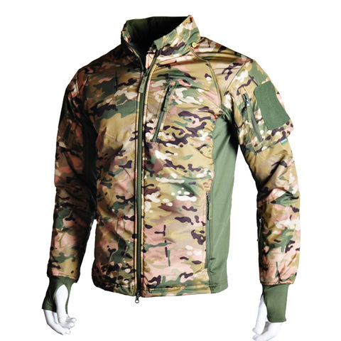 Chaqueta táctica de lana de camuflaje militar para hombre, impermeable, ropa del ejército, cortavientos Multicam para senderismo y Camping ► Foto 1/6