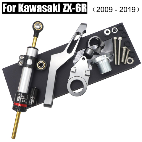 ZX-6R CNC de dirección de la motocicleta estabilizar amortiguador soporte de montaje para Kawasaki ZX6R 2009-2022, 2022, 2017, 2016, 2015, 2014, 2013, 2012 ► Foto 1/6