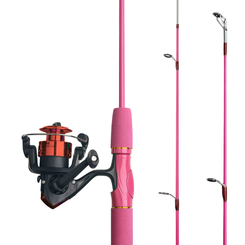 TIANNSII 1,5 M niños Señuelos de Pesca Rod principiante pesca Polo bonita caña de pesca incluyen carrete giratorio Rosa verde disponible Children'sGift ► Foto 1/6